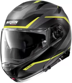 Nolan N100-5 Plus Overland N-Com Helmet, grey-yellow, Size XL, grey-yellow, Size XL