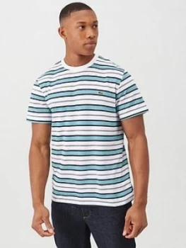 Lacoste Sportswear Knitted Stripe T-Shirt - White