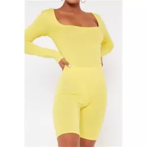 I Saw It First Lemon Jersey Cycling Shorts - Yellow