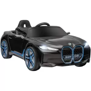 Homcom - bmw i4 Licensed 12V Kids Electric Ride-On Car w/ Remote Control - Black - Black