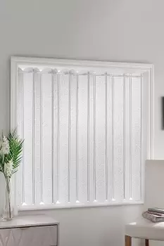 Parma Lace Easy Fit Louvre Style Blind - Size: 72x36" - White - Textured