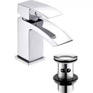 Deva Swoop Taps Basin Mixer in Chrome