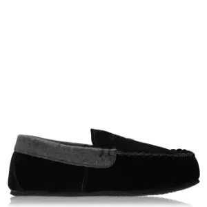 Firetrap Suede Childrens Slippers - Black