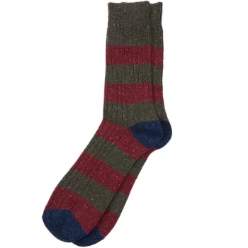 Barbour Houghton Stripe Socks - Olive OL51