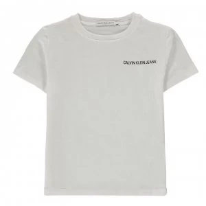 Calvin Klein Junior Boys Chest Logo T Shirt - White