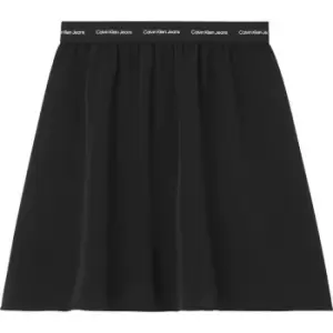 Calvin Klein Jeans Repeat Logo Elastic Skirt - Black