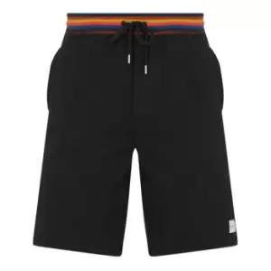 Paul Smith Stripe Fleece Shorts - Black