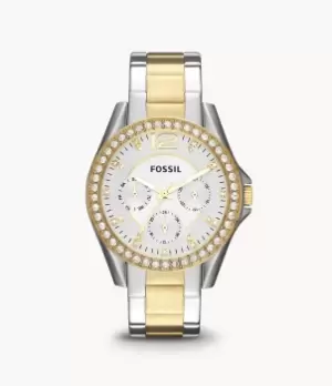 Fossil Women Riley Multifunction Two-Tone Stainless Steel Watch