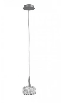 Ceiling Pendant 1 Light G9 Small, Polished Chrome