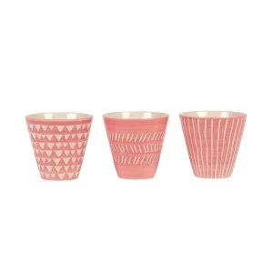 Sass & Belle Mini Pink Planters (Set of 3)