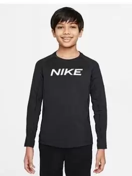 Nike Older Boys Dri-FIT Long Sleeve Top - Black, Size L=12-13 Years