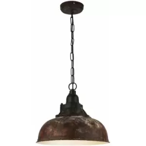 Hanging Ceiling Pendant Light Tarnished Copper Industrial Shade 1 x 60W E27