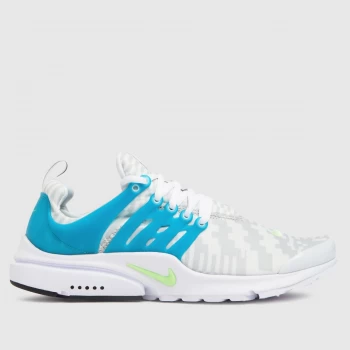 Nike White & Pl Blue Air Presto Trainers