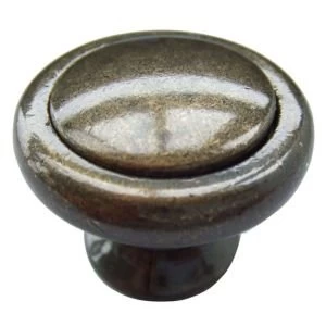 BQ Bronze Effect Round Furniture Knob Pack of 1