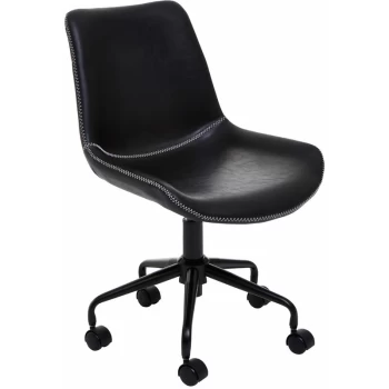 Premier Housewares - Bloomberg Black Leather Chair