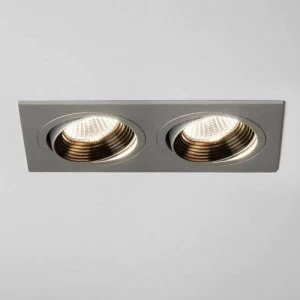 LED 2 Light Twin Tiltable Recessed Downlight Aluminium