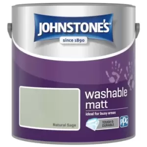 Washable Matt Emulsion Natural Sage 2.5 Litre - Johnstones