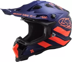 LS2 MX700 Subverter Evo Cargo Motocross Helmet, blue, Size S, blue, Size S