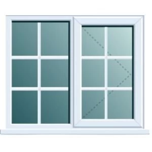 White PVCu RH Side hung with fixed lite RH Window H1120mm W1190mm