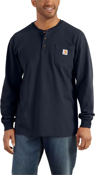 Carhartt Workwear Pocket Henley Longsleeve Shirt, blue, Size S