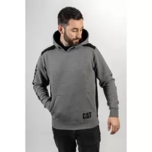 Logo Panel Hooded Sweatshirt Grey Small