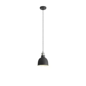 Carmel Small Ceiling Pendant, E27, Graphite, Satin Nickel, Silver