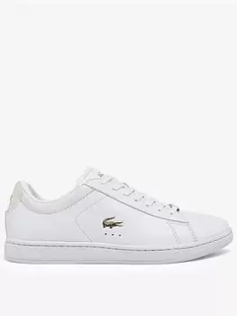 Lacoste Lacoste Carnaby Evo 0722 Trainers, White/Gold, Size 7, Women