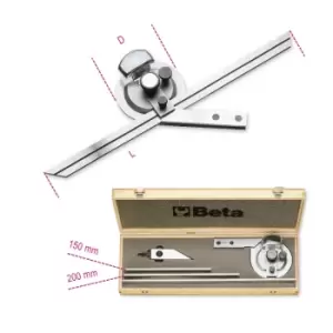 Beta Tools 1678/C3 Stainless Steel Bevel Protractor Set 300mm Max 016780030