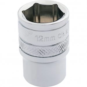 Draper 1/4" Drive Polished Finish Hexagon Socket Metric 1/4" 12mm