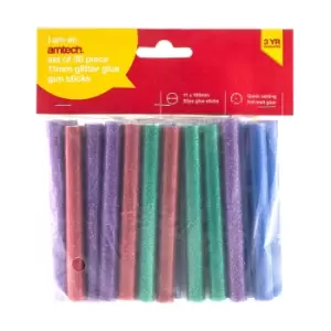 Amtech Coloured Glitter Hot Melt Glue Gun Sticks (11x100mm) - 30 pieces