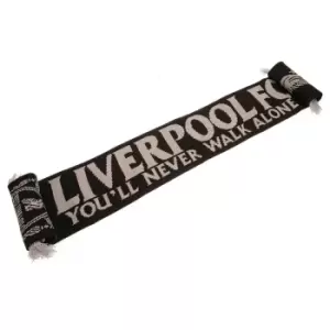 Liverpool FC YouA'll Never Walk Alone Winter Scarf (One Size) (Black/Silver)