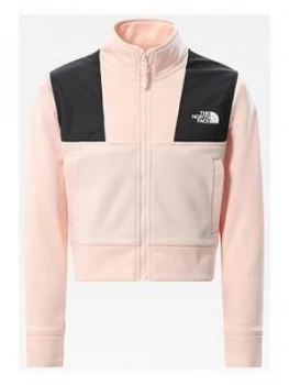 The North Face Girls Surgent Full Zip Crop Jacket - Pink, Size Xs=6 Years