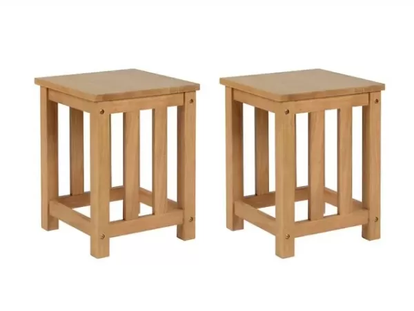 Seconique Richmond Oak Set of 2 Dining Table Stools