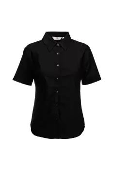 Lady-Fit Short Sleeve Oxford Shirt