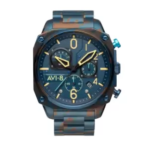 AVI-8 Hawker Hunter Retrograde Chronograph Air Camo Mens Watch AV-4052-33