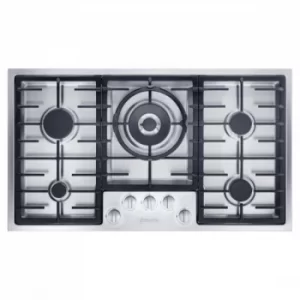 KM2354SS 888mm Built-In 5 Burner Gas Hob