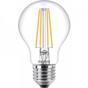 Philips LED (monochrome) EEC A++ (A++ - E) E27 Arbitrary 7 W = 60 W Warm white (Ø x L) 60 mm x 104mm