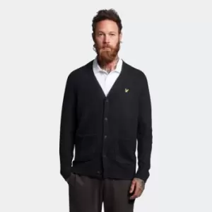 Mens Brushed Cardigan - Dark Navy - L