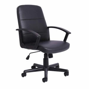 TC Office SOHO Gomez Leather Look Chair, Black