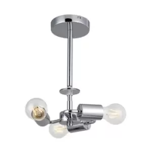 Ceiling lamp Baymont Chrome polished 3 bulbs 33cm