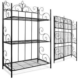 Metal Shelf Black 60x30x112cm 3 Shelves