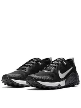 Nike Wildhorse 7 Running Shoes - Black/White, Size 3, Women