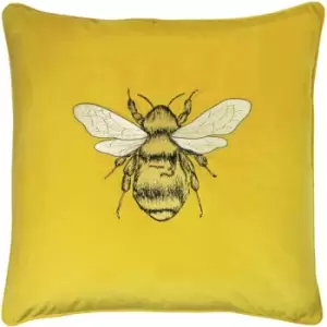 Paoletti Hortus Bee Cushion Cover (50cm x 50cm) (Ceylon) - Ceylon