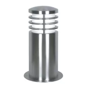 Outdoor IP44 Bollard Light Stainless Steel LED E27 15W Bulb Pathway External