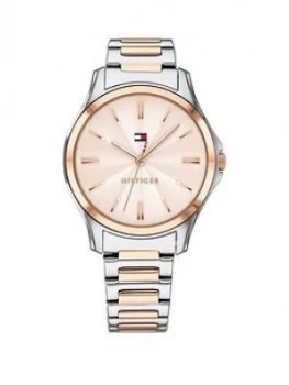 Tommy Hilfiger Blush Sunray And Rose Gold Detail Dial Two Tone Stainless Steel Bracelet Ladies Watch