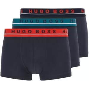 Hugo Boss 3 Pack Logo Boxer Trunks Navy Size L Men