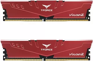 Team Vulcan Z 16GB Red Heatsink (2 x 8GB) DDR4 2666MHz DIMM System Memory