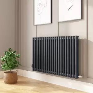 Anthracite Horizontal 2 Column Radiator 600 x 1008mm - Nambi