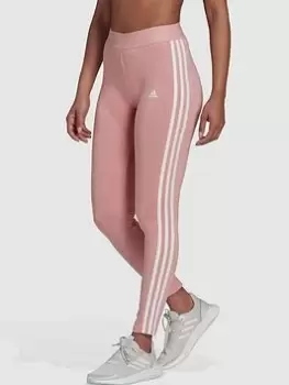 adidas Essentials 3 Stripes Legging, Mauve Size M Women