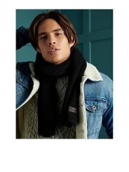 Superdry Stockholm Scarf - Black, Men